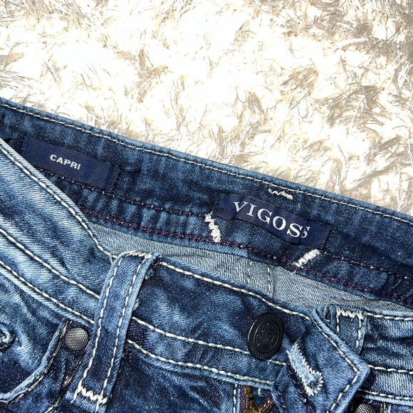 Women’s Vigoss Heritage Fit stitched denim capri size 4 length 21 - Picture 11 of 12